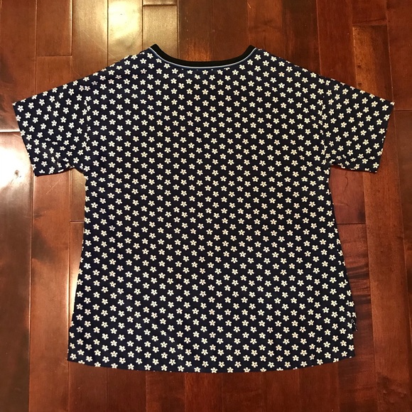 UNIQLO Floral Print Short Sleeve Blouse Top Small - Picture 7 of 8